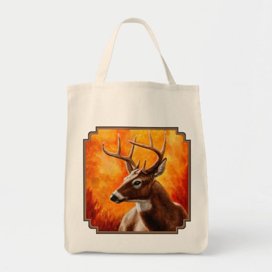 Whitetail Deer Trophy Buck Tote Bag (Voorkant)