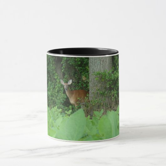 Whitetail Deer Two Toned Coffee Mok (Midden)