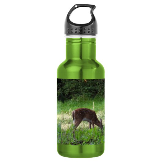 Whitetail-defecten in een grijs veld waterfles  (Voorkant)