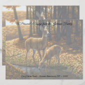 Whitetail Doe en Fawn Drink van een Stream Lett Briefhoofd (Voorkant / Achterkant)