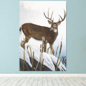 Whitetail-herder Canvas Afdruk (Insitu (Houten vloer))