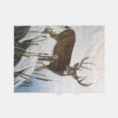 Whitetail herder fleece deken (Voorkant (Horizontaal))