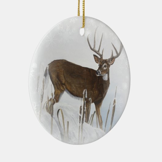 Whitetail-herder Keramisch Ornament (Rechts)