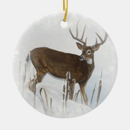Whitetail-herder Keramisch Ornament