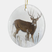 Whitetail-herder Keramisch Ornament (Links)