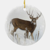 Whitetail-herder Keramisch Ornament (Achterkant)