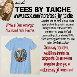 Whitetail hert tussen de laurierbloemen van de ber t-shirt