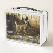 Whitetail Herten Doe in Herfst Bos (Achterkant)