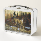 Whitetail Herten Doe in Herfst Bos (Voorkant)