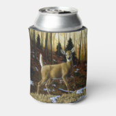 Whitetail Herten Doe in Herfst Bos Blikjeskoeler (Blikje Achterkant)