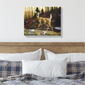 Whitetail Herten Doe in Herfst Bos Canvas Afdruk (Insitu (Slaapkamer))