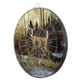 Whitetail Herten Doe in Herfst Bos Dartbord (Voorkant Rechts)