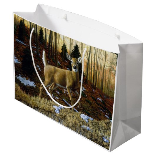 Whitetail Herten Doe in Herfst Bos Groot Cadeauzakje (Achterkant Gekanteld)