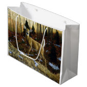 Whitetail Herten Doe in Herfst Bos Groot Cadeauzakje (Voorkant Gekanteld)