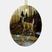 Whitetail Herten Doe in Herfst Bos Keramisch Ornament (Rechts)