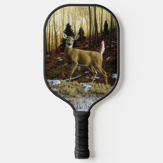 Whitetail Herten Doe in Herfst Bos Pickleball Paddle (Voorkant)