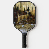 Whitetail Herten Doe in Herfst Bos Pickleball Paddle (Achterkant)