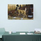 Whitetail Herten Doe in Herfst Bos Spandoek (Beurs)