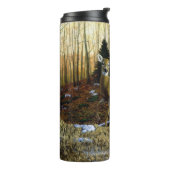 Whitetail Herten Doe in Herfst Bos Thermosbeker (Gedraaid links)