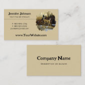 Whitetail Herten Doe in Herfst Bos Visitekaartje (Voorkant / Achterkant)