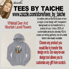 Whitetail herten en berg laurier bloemen hoodie