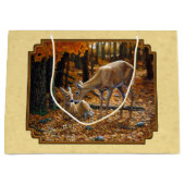 Whitetail Herten Fawn & Doe Geel Groot Cadeauzakje (Voorkant)