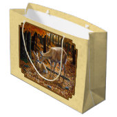 Whitetail Herten Fawn & Doe Geel Groot Cadeauzakje (Achterkant Gekanteld)