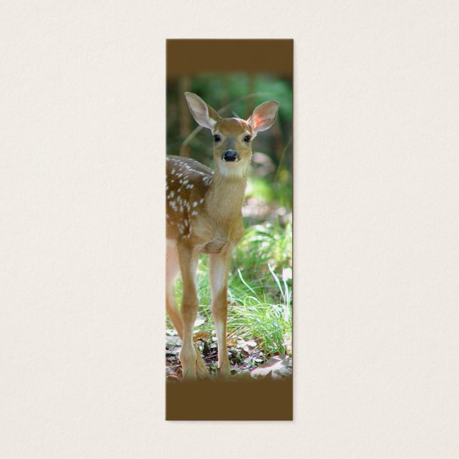 Whitetail Herten Fawn Mini Bladwijzer / Mini Visitekaartjes (Voorkant)