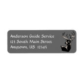 Whitetail Herten Illustratie Etiket (Voorkant)