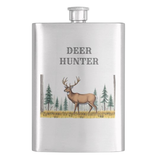 Whitetail herten in Field Hunter Flask Flacon (Voorkant)