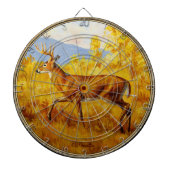 Whitetail Herten in Herfst Aspen Bos Dartbord (Voorkant)