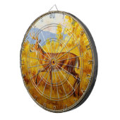 Whitetail Herten in Herfst Aspen Bos Dartbord (Voorkant Rechts)