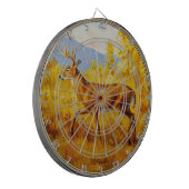 Whitetail Herten in Herfst Aspen Bos Dartbord (Voorkant Links)