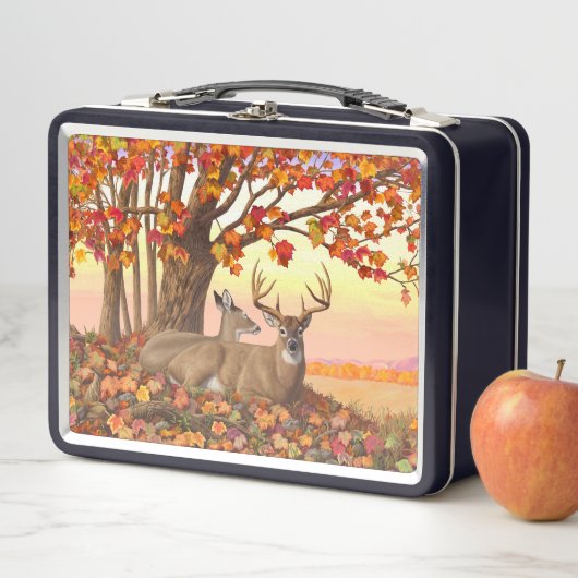 Whitetail Herten in Herfst New England Herfst Kleu (In situ)