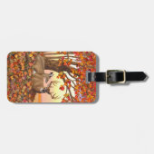 Whitetail Herten in Herfst New England Herfst Kleu Bagagelabel (Voorkant horizontaal)