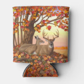 Whitetail Herten in Herfst New England Herfst Kleu Blikjeskoeler (Voorkant)