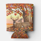 Whitetail Herten in Herfst New England Herfst Kleu Blikjeskoeler (Achterkant)