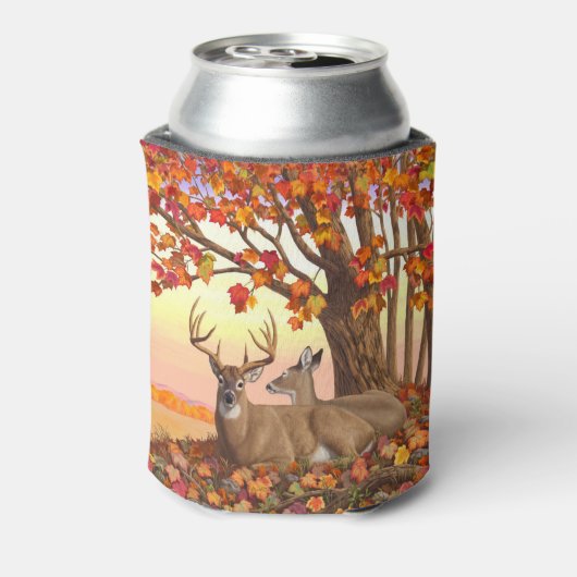 Whitetail Herten in Herfst New England Herfst Kleu Blikjeskoeler (Blikje Achterkant)