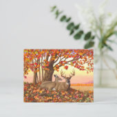 Whitetail Herten in Herfst New England Herfst Kleu Briefkaart (Staand voorkant)