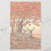 Whitetail Herten in Herfst New England Herfst Kleu Briefpapier (Achterkant)