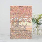 Whitetail Herten in Herfst New England Herfst Kleu Briefpapier (Staand voorkant)