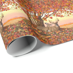 Whitetail Herten in Herfst New England Herfst Kleu Cadeaupapier