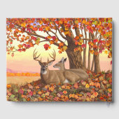 Whitetail Herten in Herfst New England Herfst Kleu Gastenboek (Achterkant)