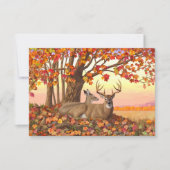 Whitetail Herten in Herfst New England Herfst Kleu Kaart (Voorkant)