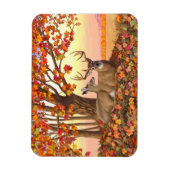 Whitetail Herten in Herfst New England Herfst Kleu Magneet (Verticaal)