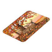 Whitetail Herten in Herfst New England Herfst Kleu Magneet (Linkerzijde)