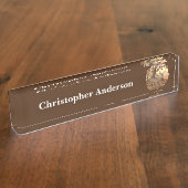 Whitetail Herten in Herfst New England Herfst Kleu Naambordje (Zijkant)