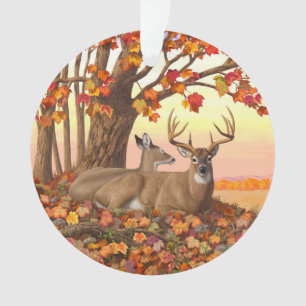 Whitetail Herten in Herfst New England Herfst Kleu Ornament