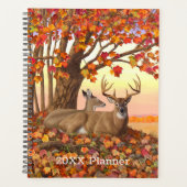 Whitetail Herten in Herfst New England Herfst Kleu Planner (Voorkant)