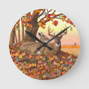 Whitetail Herten in Herfst New England Herfst Kleu Ronde Klok